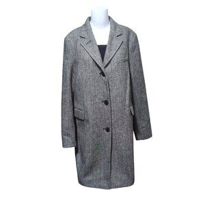 Ralph Lauren Black Label Over Coat Womens 18 Wool Blend Luxury Designer Chic